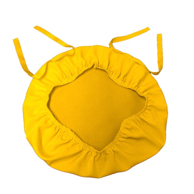 Funda para Cojín de Silla LA Linen Poliéster Popelina Paquete de 4 Amarillo