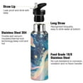 thumbnail image 3 of Starry Sky Dreamy Planets Stars Sports Bottle with Straw Stainless Steel Water Jug Portable Thermal Cup Leak-proof 1000ML, 3 of 9