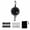 Black, variant on Portable Travel Clothesline Kit, Retractable Camping Laundry Line with 32Ft Rope, 20 Clothespins, 10 Windproof Buckles and Storage Bag for Hotel, RV, Hiking, Camping Outdoor Trips