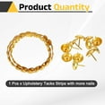 thumbnail image 3 of Upholstery Nailhead Trim, 1 Meters Glossy Upholstery Tacks Strips, Decorative Nail Trims with Nails for Sofa Headboard, Chair DIY Furniture Accessory (20mm Gold), 3 of 7