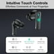 thumbnail image 4 of Verdaderos Auriculares Inalámbricos con Cancelación Activa de Ruido Bluetooth 5.3 TWS con 4 Micros ENC, Estuche de Carga con Indicación de Nivel de Batería, Baja Latencia, Tiempo de Reproducción de 30 Horas, 4 of 6