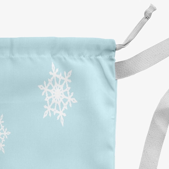 Simply Daisy Canvas Wise Snowmen 18 x 29 in Light Blue Laundry Bag