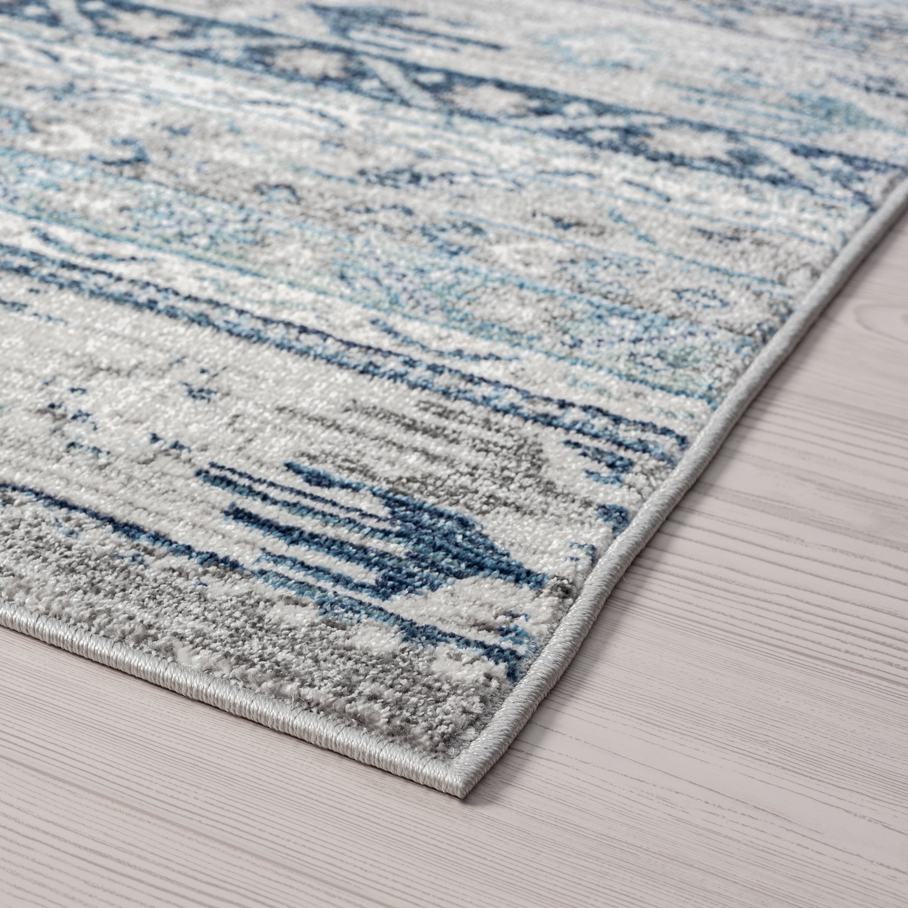 Transitional 8x10 Area Rug (7'11'' x 10'3'') Moroccan Gray, Cream Living Room Easy to Clean