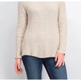 thumbnail image 3 of STYLE & COMPANY Womens Beige Textured  Knitted Printed Long Sleeve Jewel Neck T-Shirt XXL, 3 of 3