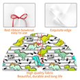 thumbnail image 4 of Yiaed Funny Dinosaurs on Stripes Print Christmas Tree Skirt , Tree SkirtsTree Mat for Christmas Winter Holiday Indoor Decorations-48", 4 of 7