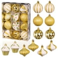 thumbnail image 2 of HomeDM 12Pcs Christmas Ball Ornaments 6cm/2.36" Shatterproof Christmas Tree Pendants Xmas Hanging Balls Decorations for Wedding Party Holiday Gold, 2 of 3