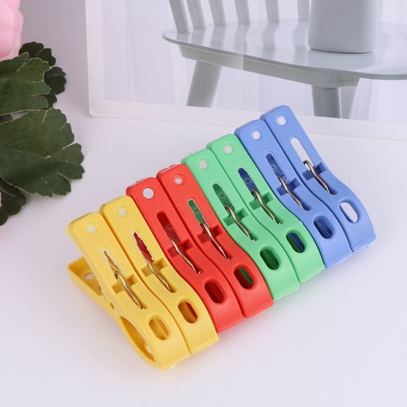 NIAIZEK Windproof Clothes Pins with No- Teeth, Assorted Colors, 24-Pack for Hanging Clothes Securely