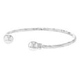 thumbnail image 2 of 925 Sterling Silver Baby Plain Cuff Bangle Bracelet with Twisted Cable Design, 2 of 6
