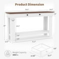 thumbnail image 3 of Yiwa 54-Inch Wooden Sofa Table Behind Couch, Rectangular Entryway Console with Drawers & Open Storage Shelf for Farmhouse Hallway/Foyer, 3 of 8