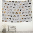 thumbnail image 3 of FREEAMG Tapestry Cute Cats Dogs Animal Tapestry Wall Hanging Decorative Wall Tapestries Wall Art Wall&nbsp;Blanket&nbsp;Bedding Tapestry for Bedroom Living Room Dorm Home Decor 60"x51", 3 of 7