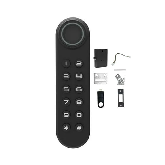Smart Biometric Fingerprint Door Lock with Keypad Password Entry and Mobile App Control for Front Door Security in Black or White