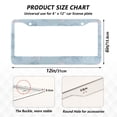 thumbnail image 7 of Aluminum License Plate Frame 2 Pack Car Exterior Accessory Car Tag Holder for Front Rear Plates Cars Decor Pastel Blue Bows and Dots, 7 of 7