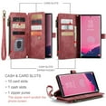 thumbnail image 3 of CaseMe Case for Samsung Galaxy S24 Ultra Wallet Case for Women Men, Fashion Durable PU Leather Magnetic Flip Lanyard Strap Wristlet Zipper Card Holder Wallet Phone Case for Galaxy S24 Ultra 6.8-inch, 3 of 8