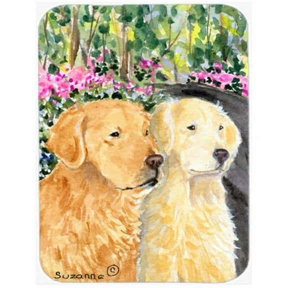 Golden Retriever Glass Cutting Board, Large