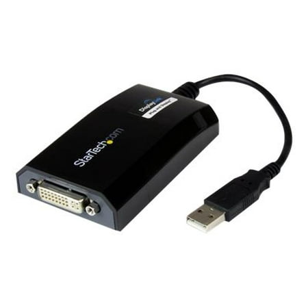 StarTech.com USB to DVI Adapter - 1920x1200 - External Video & Graphics Card - Dual Monitor Display Adapter Cable - Supports Mac & Windows (USB2DVIPRO2) - External video adapter - DisplayLink DL-195 - 16 MB - USB 2.0 - DVI - black - for P/N: DVIDDMM10, DVIDDMM6, DVIDSMM10, DVIMM6, DVISPL1DD,