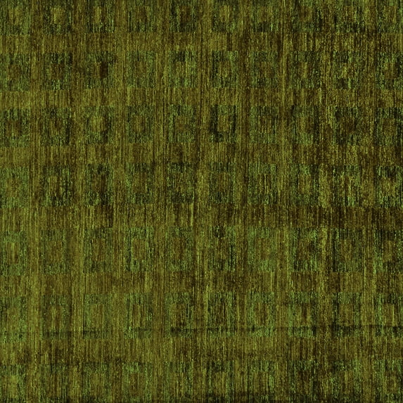 Ahgly Company Indoor Square Abstract Green Modern Area Rugs, 3' Square