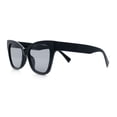 thumbnail image 6 of Womens Oversized Horn Rim Cat Eye Retro Fashion Plastic Sunglasses All Black, 6 of 8