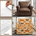 thumbnail image 5 of FKELYI Stretch Armchair Slipcover 2 Pcs Couch Covers Halloween Pumpkin Spiderweb Print Furniture Protector Washable Spandex Sofa Cover with Individual Cushion Cover, 5 of 7