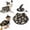 #S, variant on Pet Halloween Witch Costume Cape Hat Set for Dogs Cats, Spooky Wizard Vampire Cloak, Cosplay Party Apparel Clothes Outfit(RL)
