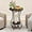 Black Spliced Wood, variant on Side Table,Small Round End Table with Lower Shelf for Small Spaces,Round Bedside Nightstand Table with Metal Frame,Couch Sofa Coffee Tea Table,Retro Accent Drink Table for Living Room Bedroom Balcony