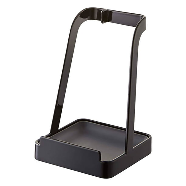 Toystoory Bandeja para cuchara de sopa, soporte para tapa, soporte para cucharón de cocina para el hogar, organizador de espátula de Negro