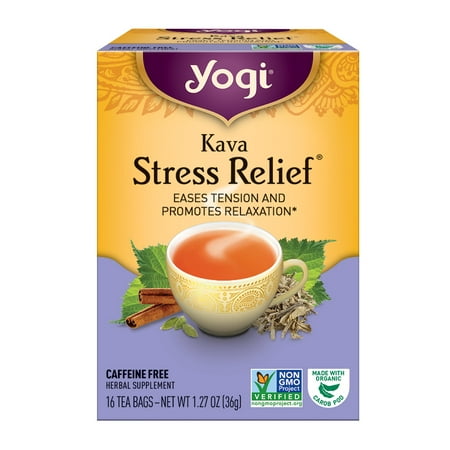 (6 Boxes) Yogi Tea, Kava Stress Relief Tea, Tea Bags, 16 Ct, 1.27