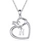 thumbnail image 1 of Teissuly Creative Good Luck Heart Elephant Pendant 26-letter Necklace Jewelry for Women Teissuly WER202401225399, 1 of 2