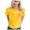 Yellow, variant on Yuanlong Womens T-Shirts Regular Short Sleeve Round Neck Ribbon Pattern Tee Shirts Cancer Awareness Blessing Ladies Tops