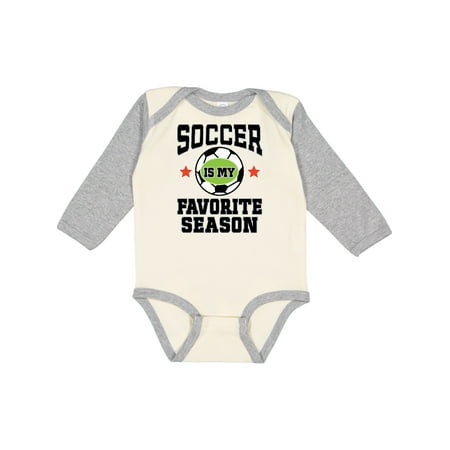 

Inktastic Soccer Is My Favorite Season Gift Baby Boy or Baby Girl Long Sleeve Bodysuit