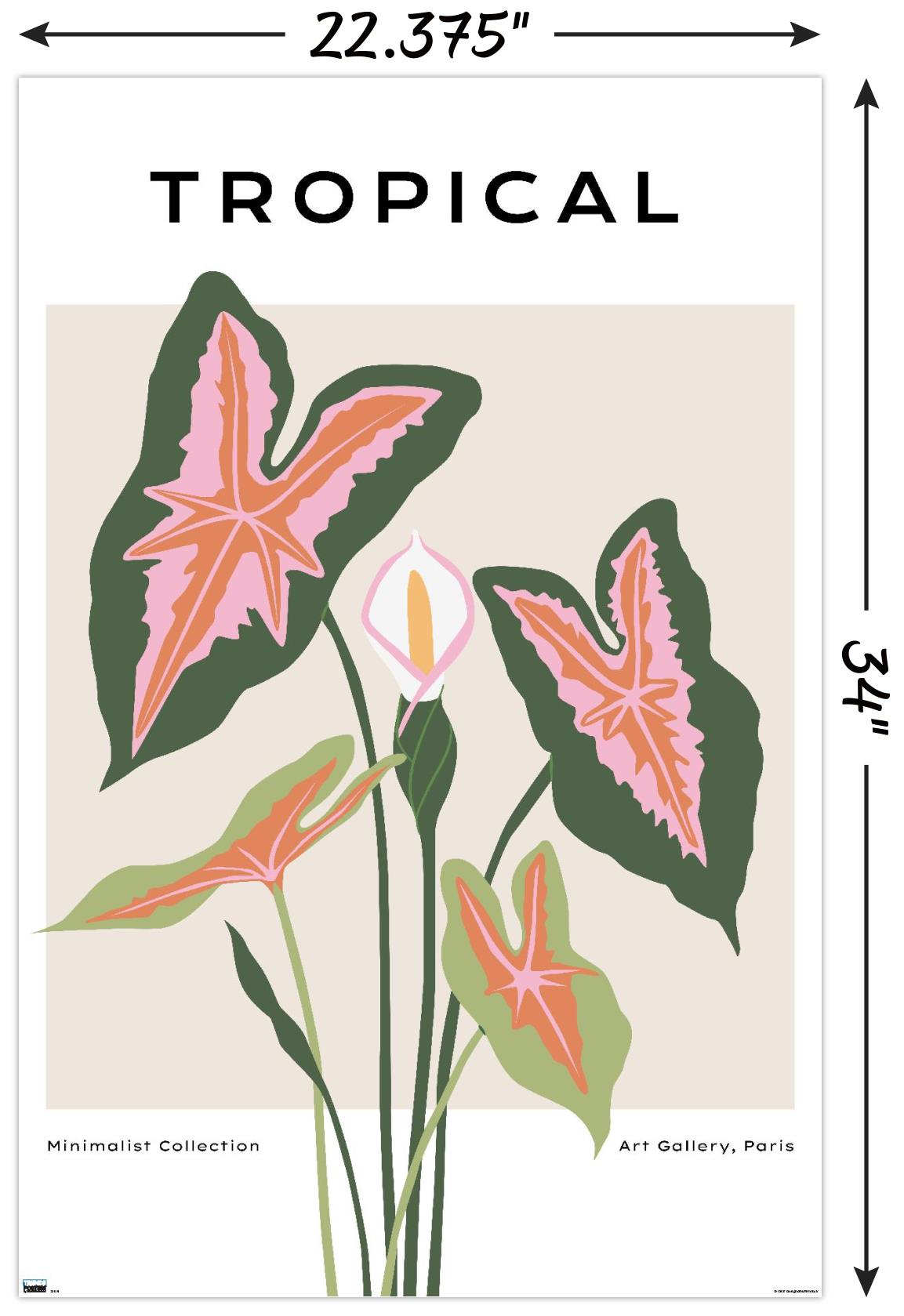 Botanical - Tropical Wall Poster, 22.375" x 34"
