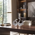 thumbnail image 4 of Luxury Home Decor, Wedding Anniversary Gifts for Couple, Statues for Home Decor, Tabletop Decor, Elegant 2-Piece Matched Swan Couple Set with Embedded Sparkling Crystal Details,, 4 of 8