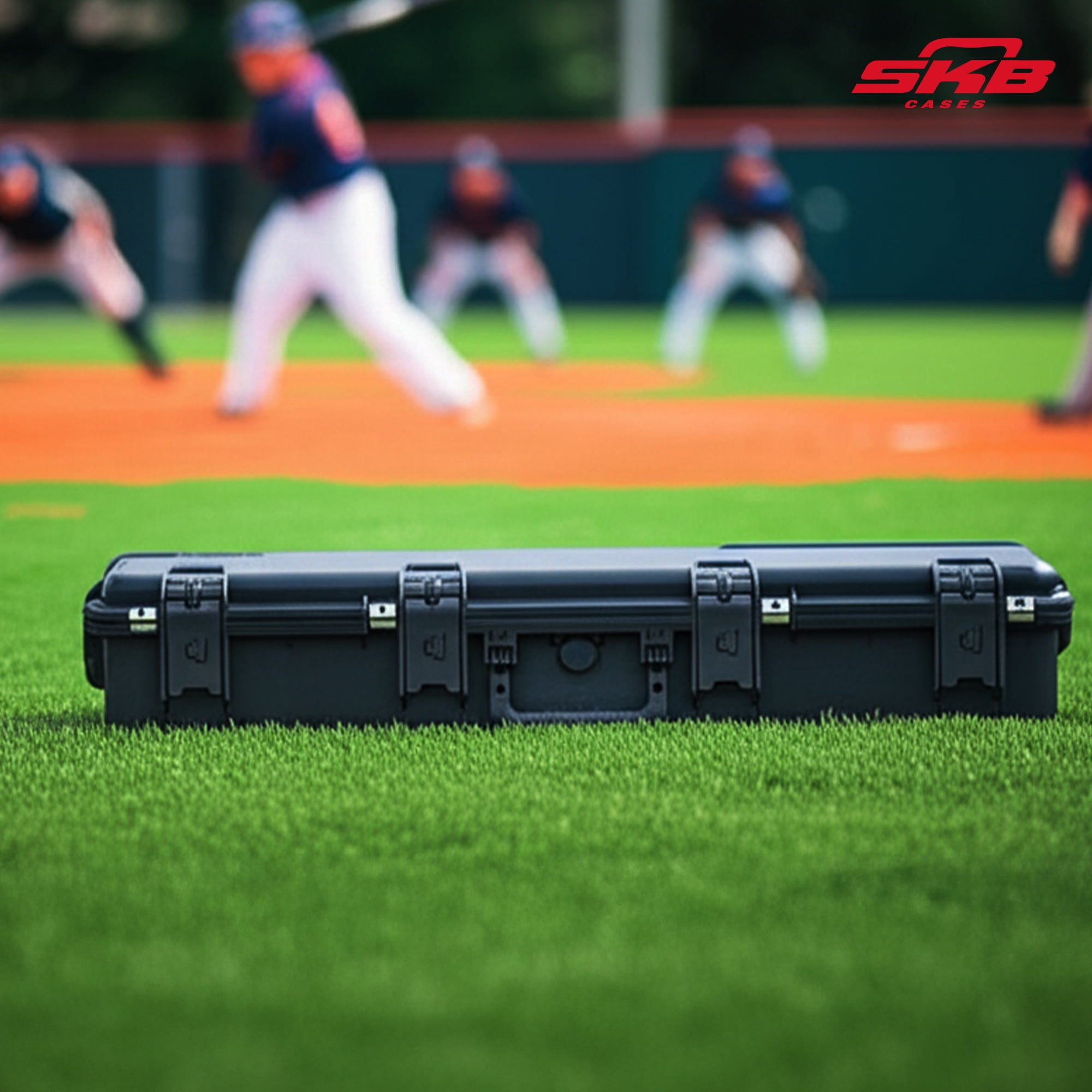 SKB iSeries Durable Baseball Bat Case for 10 Bats, Weatherproof, Secure Locks, Black