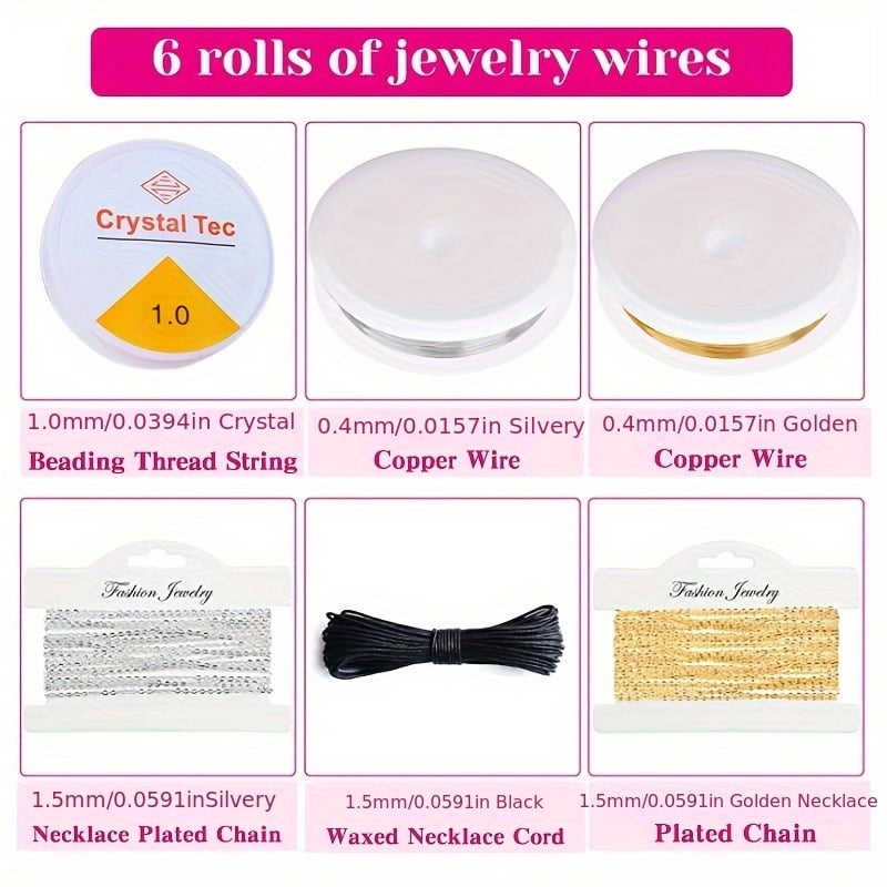 Jewelry Making Kit for Adults - All-in-One DIY Jewelry Craft with Magnifier & Helping Hands Tool - Beading Supplies for Earrings, Necklaces, Bracelets-Christmas Gift for Hobbyists