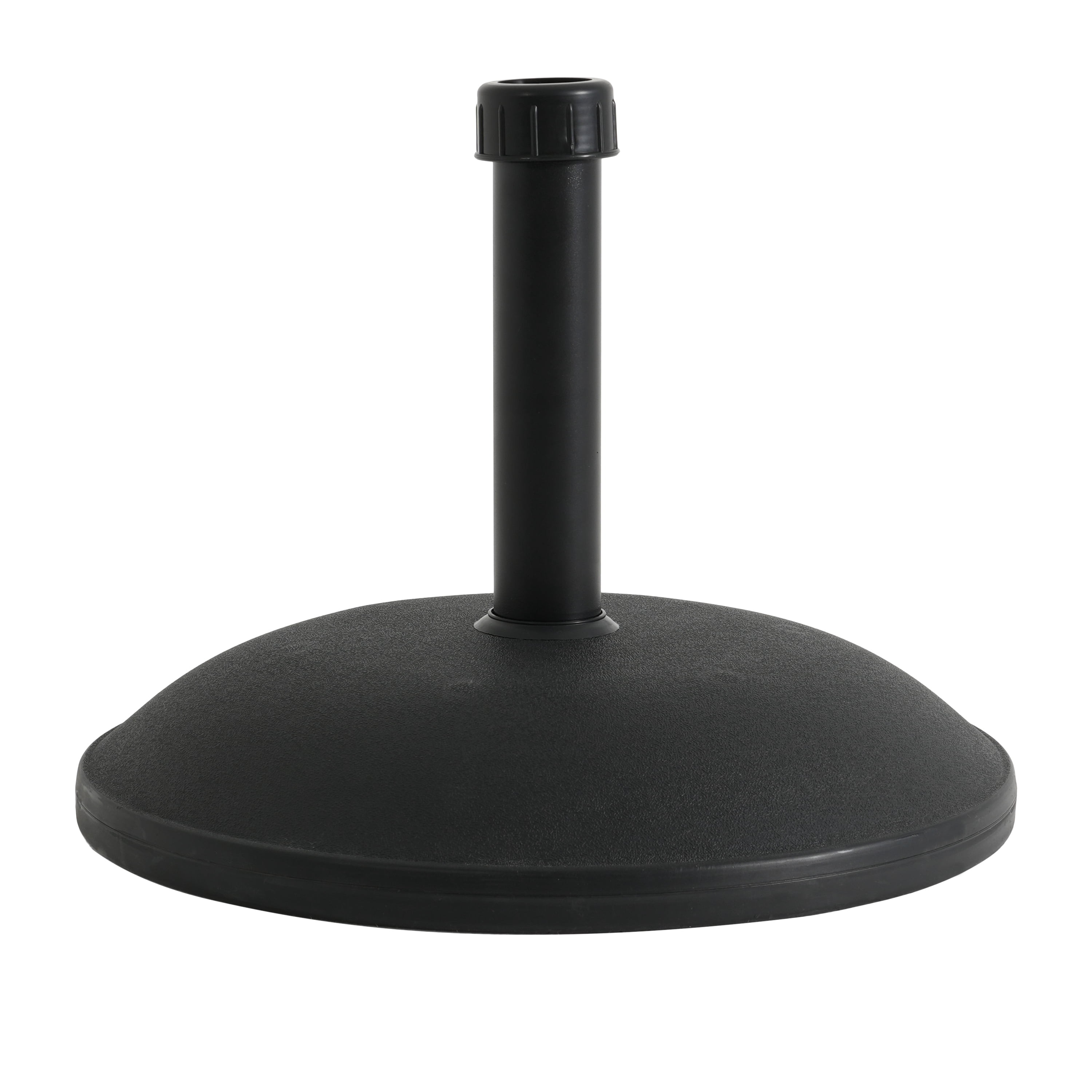Umbrella Base 55 Pound Round with Concrete Fill and Resin Shell, Heavy Duty Patio Umbrella Stand and Outdoor Shade Base, Black