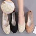 thumbnail image 3 of CHICVOMEY Flats for Women Breathable Mesh Flats with Flower Embroideried Lace Boho Ballet Flats Slip on Shoes Dress&Casual, 3 of 9