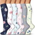 thumbnail image 1 of 3/6 Paires de Bas de Compression pour Femmes et Hommes 15-20 mmHg - Meilleur Soutien pour Infirmières, Course, Randonnée, Récupération et Bas de Vol, 1 of 7