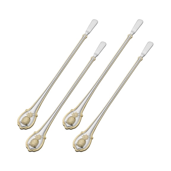 Wallace Pineapple Gold Accent Cocktail Stirrer (Set of Four)