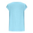 thumbnail image 5 of GERsome Women's Cap Sleeve Tank Tops U Neck Spring Summer T-Shirt Casual Workout Solid Color Tee Shirts S-3XL, 5 of 6