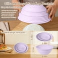 thumbnail image 6 of Ycgcp Banneton Bread Proofing Basket, Silicone Sourdough Bread Baking Supplies, 9 inch Sourdough Starter Kit Dough Proofing Bowl Containers Oven Safe, Easy to Clean and Use,Round,Purple, 6 of 7