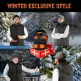 thumbnail image 5 of 15 Heated Zones men's heating vest with 35000mAh 7.4V battery, suitable for both men and women, washable, 3-second rapid heating, black, with hat, 5 of 7