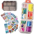 thumbnail image 2 of Clearance! Yiteos Storage Rack, Organizer with Labels Travel Daily Container Organizer Storage Organizer Travel Case 7 Day Organizer(147 Lables), Travel Pill Organizer Box, 147 Labels, 2 of 5