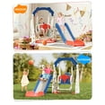 thumbnail image 4 of YUFU 4-in-1 Toddler Slide & Swing Set for Kids Age 1-3 with Basketball Playground Slide Indoor Outdoor Playset, 4 of 8
