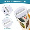 thumbnail image 3 of Yayeee 40oz Stainless Steel Tumbler with Straw and Handle Double-Wall Insulated Travel Water Bottle, Coloful Leaves, 3 of 8