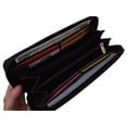 thumbnail image 5 of Women RFID Bifold Ladies Cluth Wristlet Wrist Strap Long Purse Leather Wallet, 5 of 28