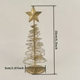 thumbnail image 2 of Christmas Desktop Decoration - Gold Metal Christmas Tree Decorations Wire Tabletop Trees with Star Toppers Festive Art Sculptures for Home Decor Christmas Holiday Table Mantel Shelf And, 2 of 3