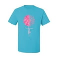 thumbnail image 2 of Wild Bobby, Faith Pink Ribbon Sunflower, Breast Cancer Awareness, Men Graphic Tee, Light Turquoise, 5X-Large, 2 of 5