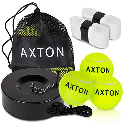 Axton Solo Tennis Trainer Rebound Ball Tennis Rebounder With 3 Tennis Balls Tennis Trainer Ball With String Tennis Ball Rebounder Tennis Practice Equipment Tennis Practice Rebounder 2 Bonus Ove Walmart Com
