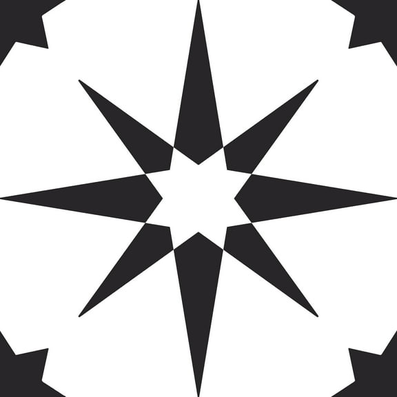 FloorPops Virgin Vinyl Black FP2948 Altair Peel & Stick Floor Tiles