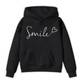 thumbnail image 4 of Sopiago Girls Hoodies Letter Graphic Preppy Pullovers Hooded Preppy Sweatshirt Fall Clothes Tops Black,11-12 Years, 4 of 4