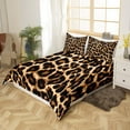 Free Shipping! Black Brown Leopard Print Comforter Cover Set King Size